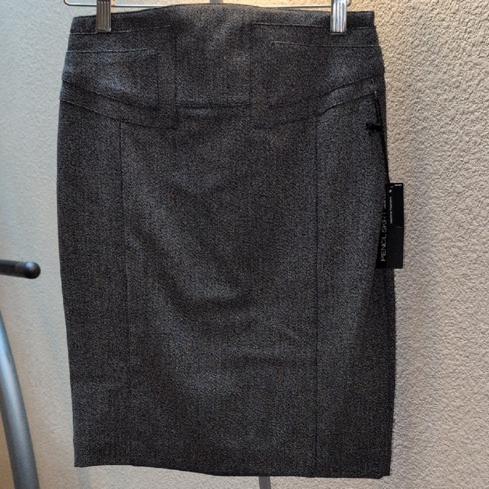 Express Dark Gray Pencil Skirt